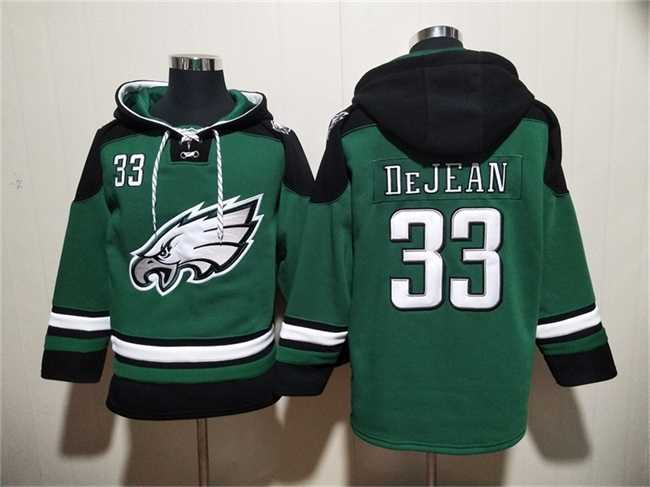 Men's Philadelphia Eagles #33 Cooper DeJean Green Ageless Must-Have Lace-Up Pullover Hoodie,We sell and wholesale Men's Philadelphia Eagles #33 Cooper DeJean Green Ageless Must-Have Lace-Up Pullover Hoodie on line form chian!